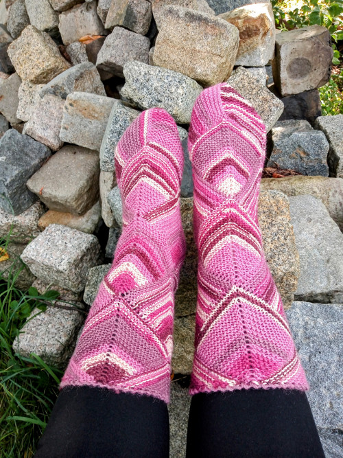 Pletené ponožky Harlequin 40-41.