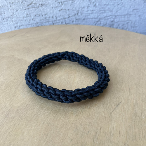 Gumičky na copánky a dready,ručky-měkká - černá