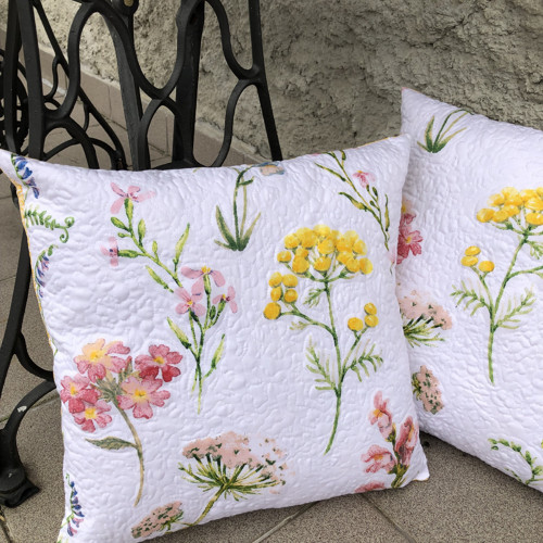 Proquiltovaný povlak byliny 40x40cm na objednávku