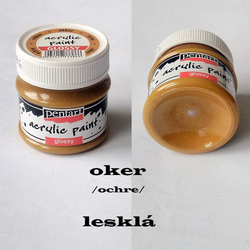 Lesklá akrylová barva Pentart 50 ml - okr
