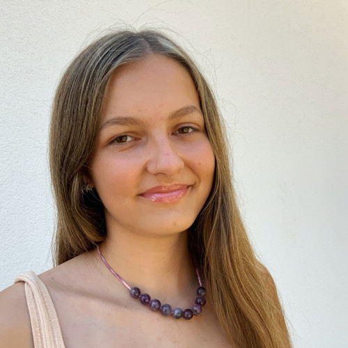 Fialový 2 - náhrdelník na hedvábné šňůrce