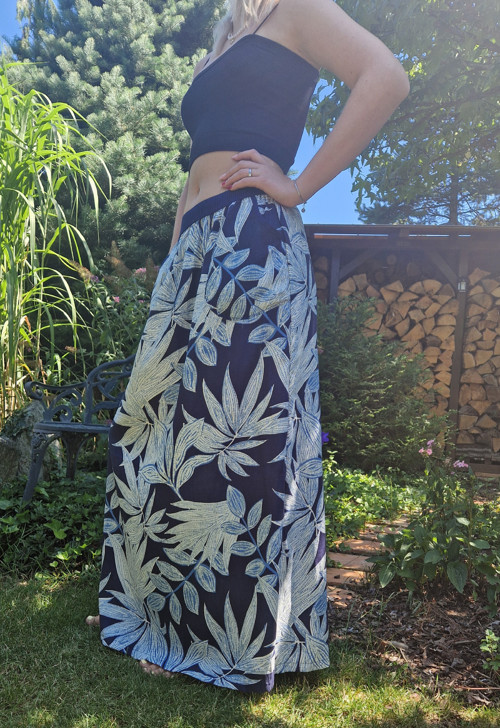 LINEN Blue leaves