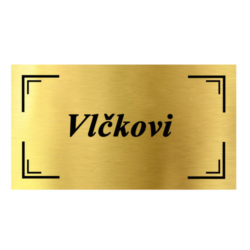 Gravírovaná jmenovka na dveře 9x5cm zl 2