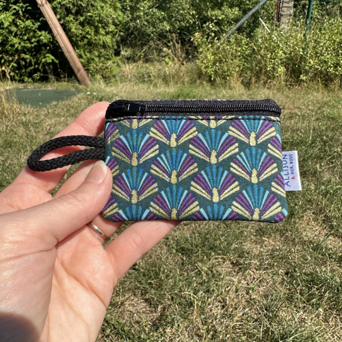 Kapsička mini Páv zlatotisk Green