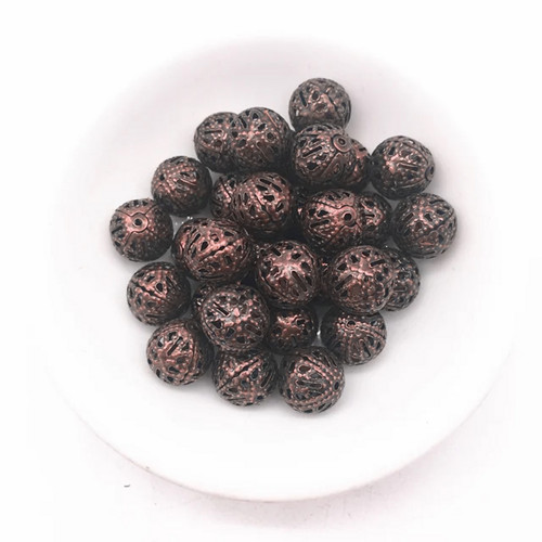 Filigránový korálek kovový měděný 4/6mm, 10ks