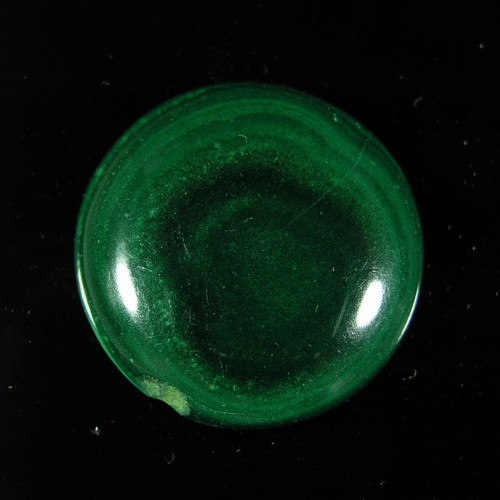Přírodní Malachit, kabošon, 17,47ct., 19,4x19,4 mm