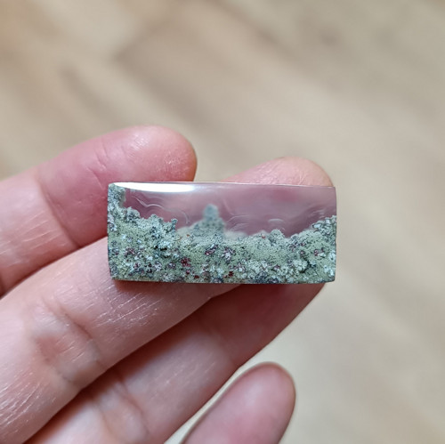 Mechový achát, ID 4079, 32x14 mm