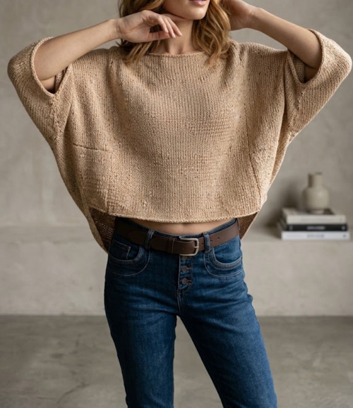 Ručně pletený pončo - svetr - výprodej