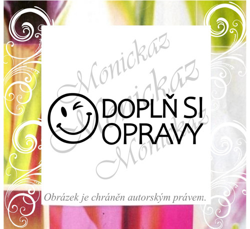 Doplň si opravy smajlík 1281. Razítko.