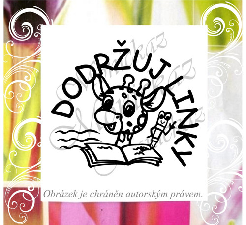 Dodržuj linky žirafa 1411. Razítko.