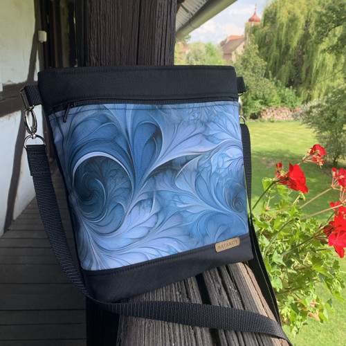 Crossbody kabelka - modro šedé s černou — foto 1