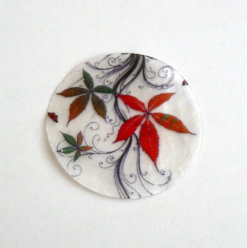Přívěsek - malovaná perleť (5 cm)