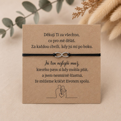 Vyznání pro muže - náramek s nekonečnem