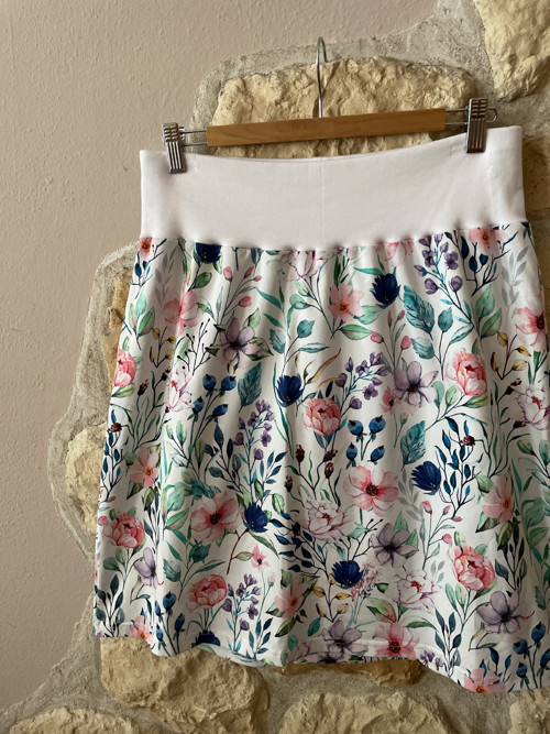 Dámská sukně úpletová Letní květy XS-XL