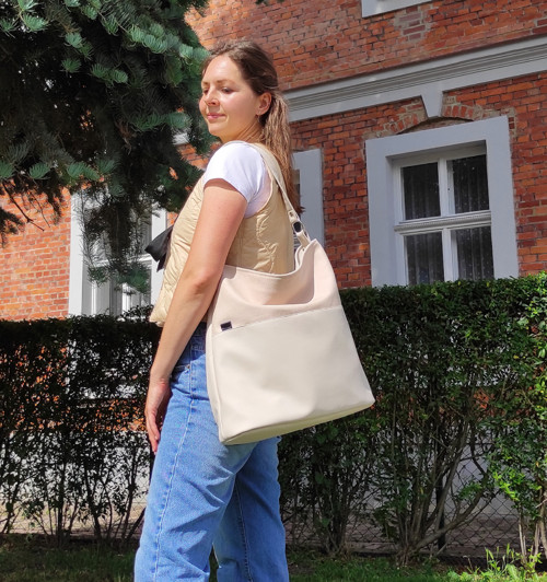 Mia maxi bag pudrová