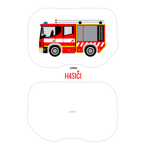 DOPRAVNÍ PROSTŘEDKY / hasiči /velký látkový panel