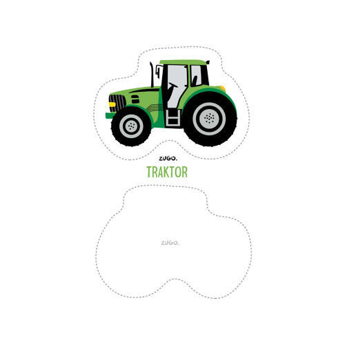 DOPRAVNÍ PROSTŘEDKY / traktor / malý látkový panel — foto 1