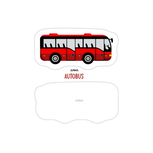 DOPRAVNÍ PROSTŘEDKY/ autobus / malý látkový panel