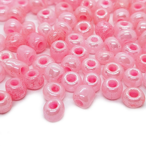 Rokajl, perleť, růžová sv., 4mm, 50g