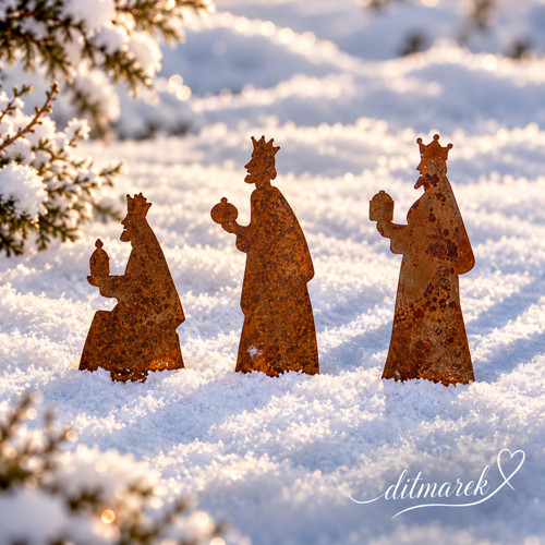 Král s podlouhlou lampou - figurka do betlému