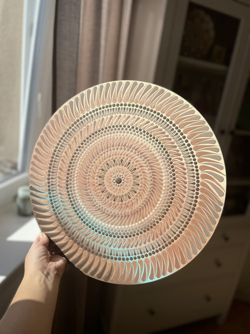 Mandala Duna - ručně malovaná, 40 cm