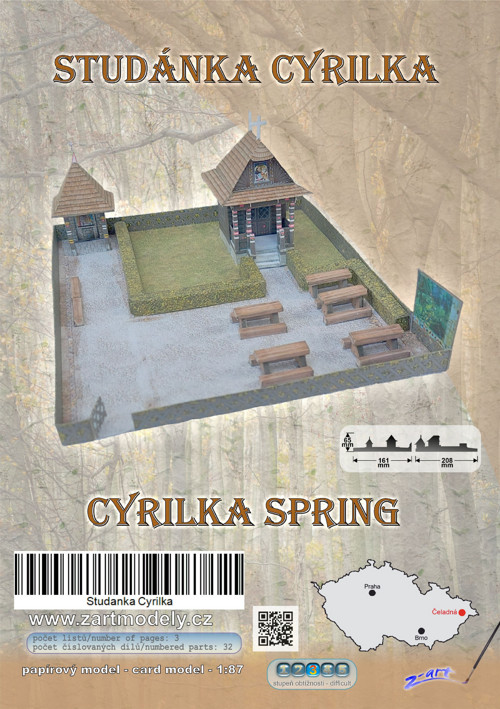 Papírový model Studánka Cyrilka