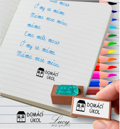 Školní textové razítko Domácí úkol — foto 1