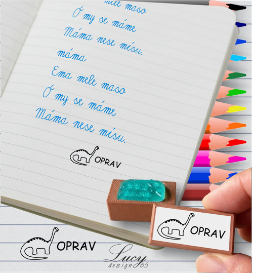 Školní textové razítko Oprav