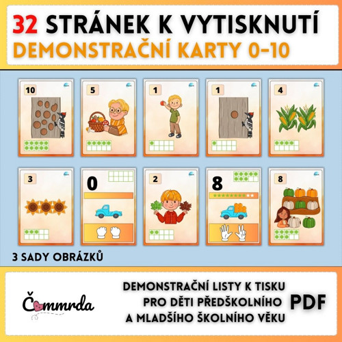 Demonstrační karty čísel (0-10) (PDF k tisku) — foto 1