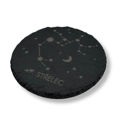 Břidlicový podtácek, střelec, 1ks