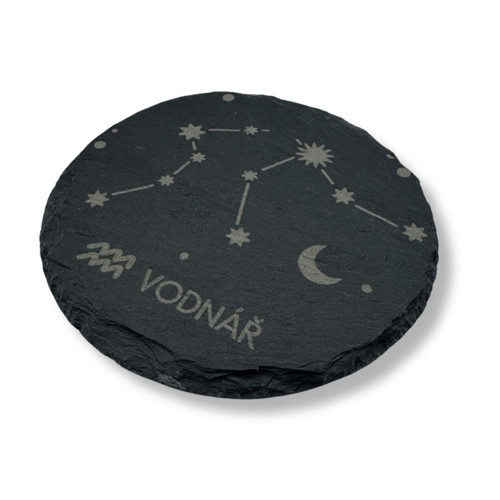 Břidlicový podtácek, vodnář, 1ks