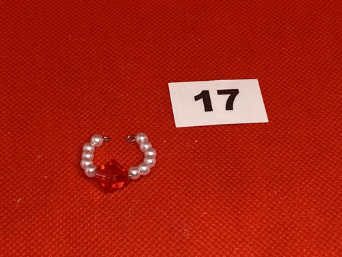 Korálkový drátkový prstýnek č.17 — foto 1