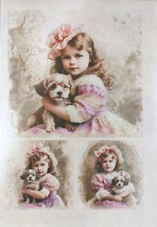 Originální rýžový papír na decoupage - HOLČIČKY 2