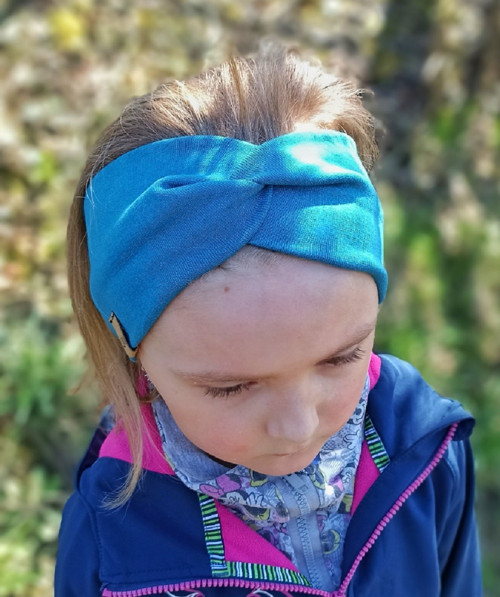 Čelenka turban - Lahvově zelená