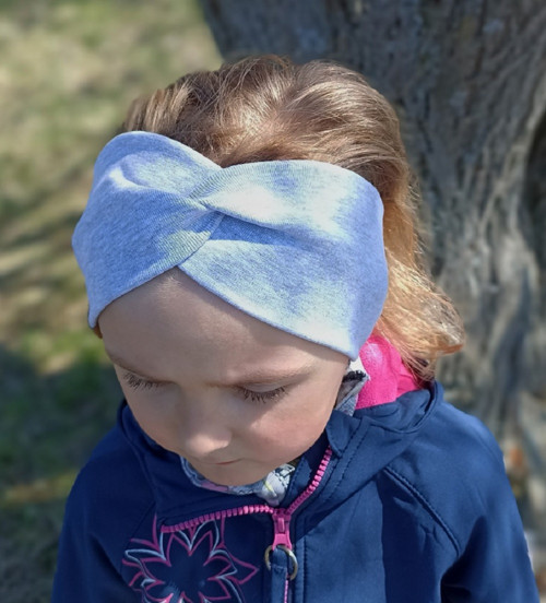 Čelenka turban - Šedá