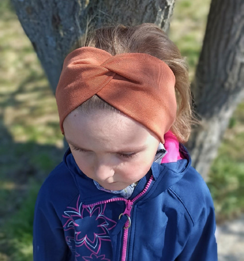 Čelenka turban - Hnědá