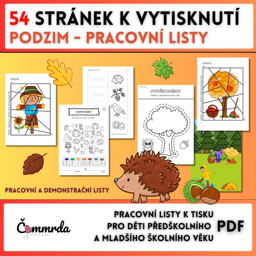 Podzim - pracovní listy (PDF k tisku)