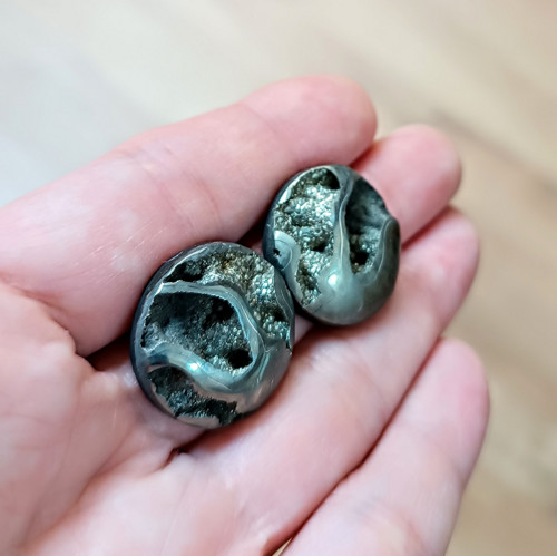 Pyritový Amonit - pár, ID 4138, průměr 21 mm