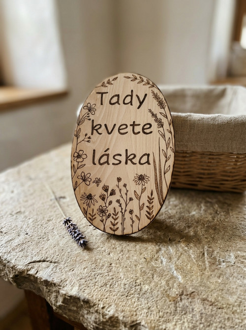 Vypalovaný obrázek - Tady kvete láska