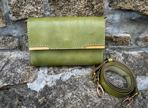 BLAISE Kožená elegantní kabelka ručně šitá