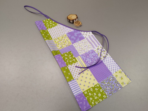 Zástěra za krk FIALOVÝ PATCHWORK