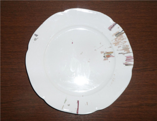 Velký porcelánový TALÍŘ závěsný, pro ruční malba