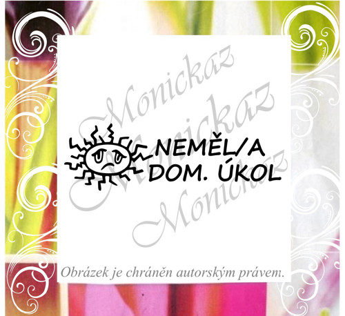 Neměl/a domácí úkol 348. Razítko.