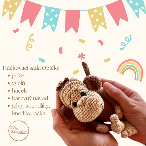 Háčkovací sada Opička — foto 1
