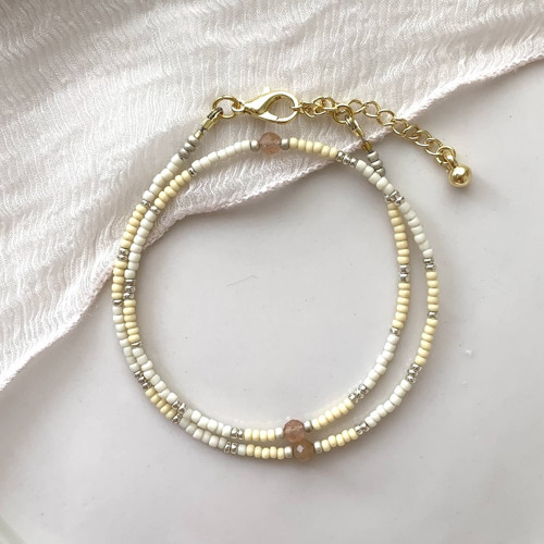 Náramek se slunečními kameny dvojitý / choker