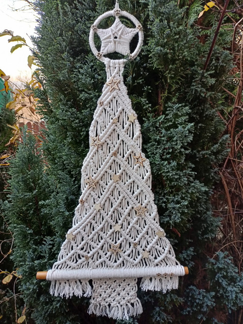 Vánoční stromeček, macramé — foto 1