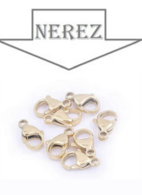 3ks-Nerez karabinky 10mm-3ks-Zlatá