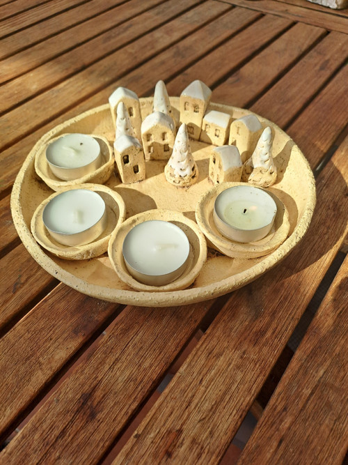 Vesnička v adventním talířku