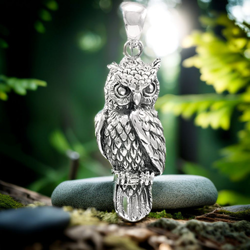 SOVA, stříbrný talisman, Ag 925 — foto 1