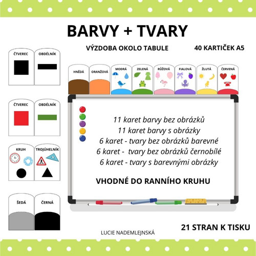 BARVY A TVARY (výzdoba kolem tabule)